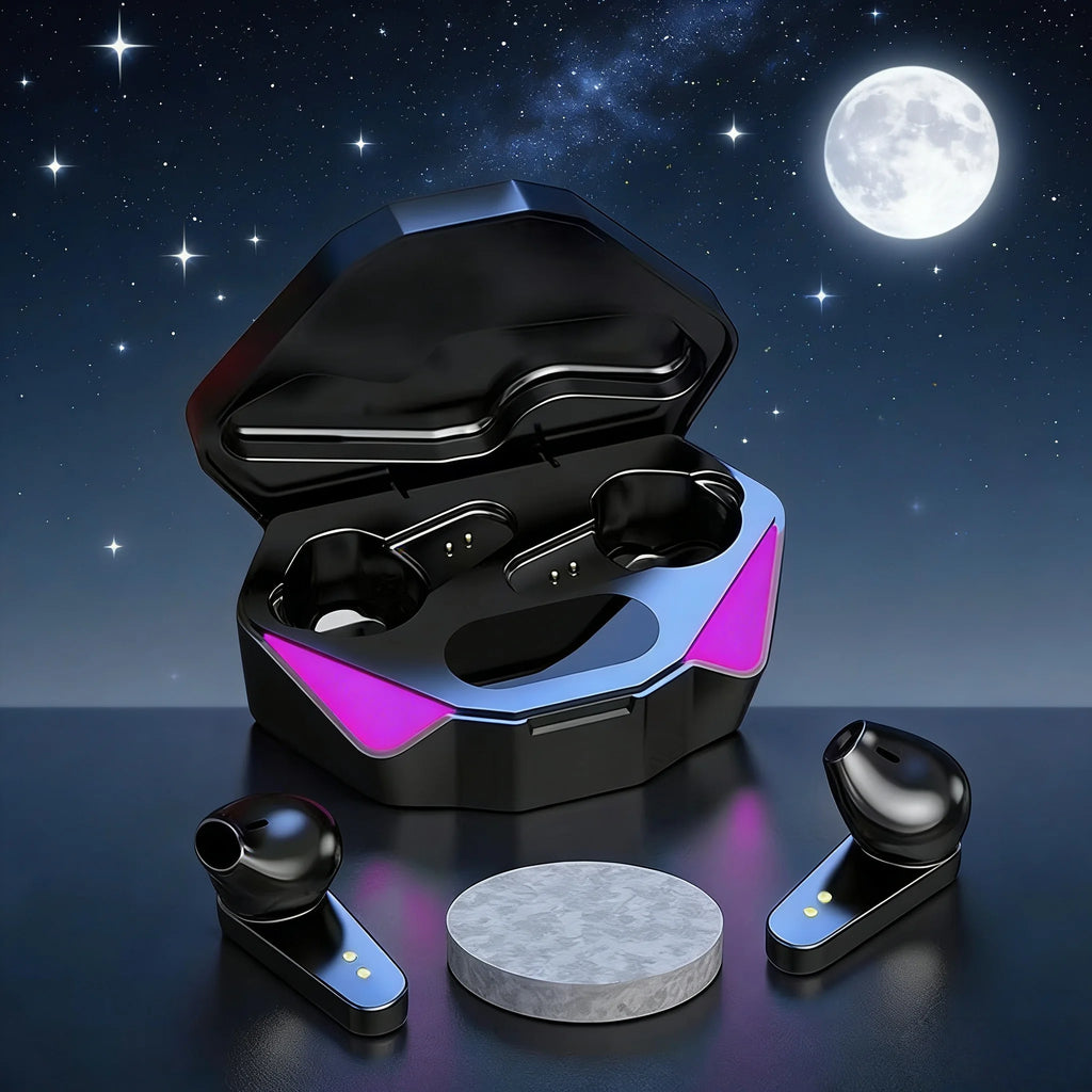 TWS Gaming Earbuds Wireless Bluetooth Earphones With Mic Bass Audio Sound Positioning 9D Stereo Music for all smartphones