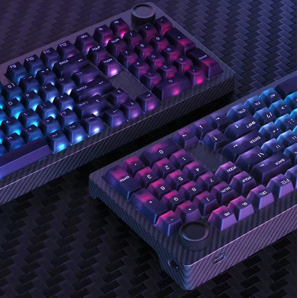 SKN Qinglong Mechanical Keyboard Gaming Custom Wireless Tri Mode Dual 8K Composite Carbon Fiber RGB Backlit Suspension Office