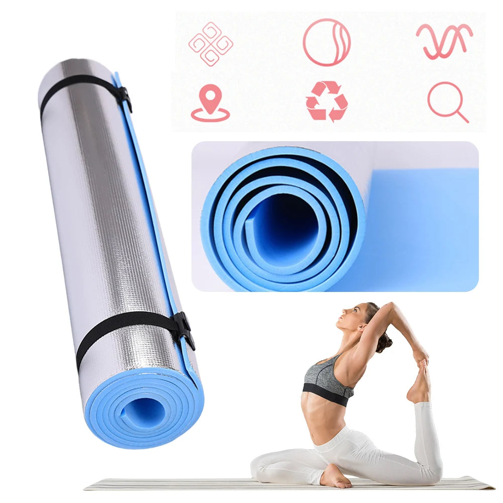 1.8mx10/8/6mm Yoga Mat Anti-skid Sports Fitness EVA Comfort Foam 6mmThick Yoga Mat for Exercise Yoga and Pilates Gymnastics Mat