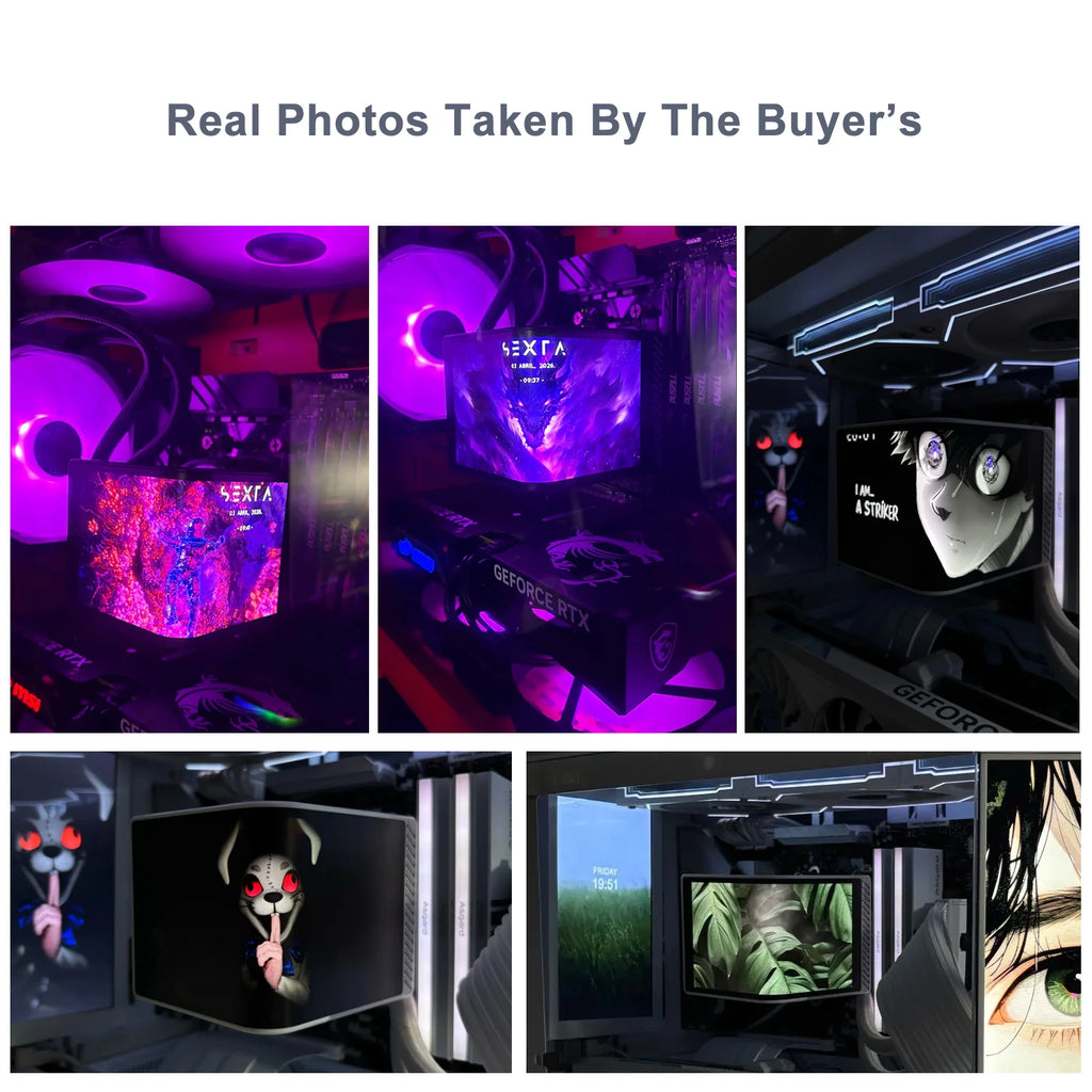 6.5 Inch AMOLED Flexible Display 360 Water Cooled Curved Screen Chassis Monitoring Secondary Monitor 3D Video 2k Bendable