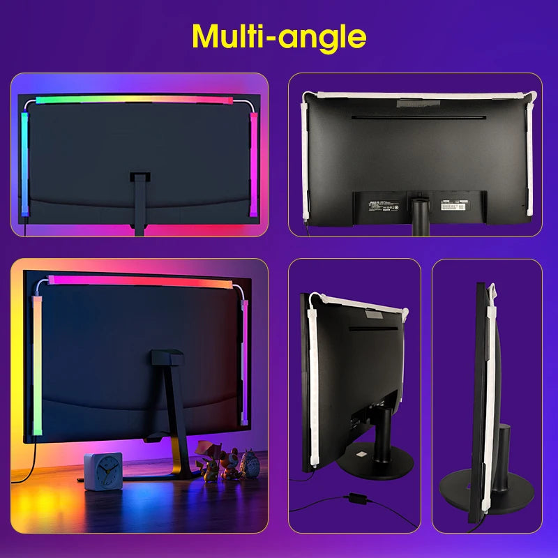 Computer Monitor Screen Ambient Backlight For 24-34 Inch Color Real-Time Sync LED Strip Light Game Atmosphere Decorative Lamp