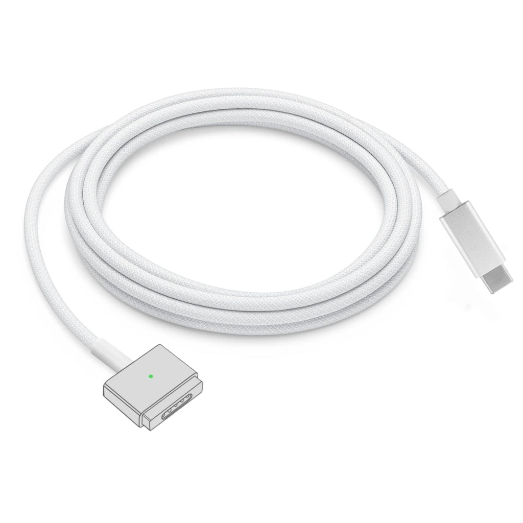 USB-C to MagSafe 2 T-tip Braided Charging Cable for MacBook Air/Pro, Fast Magnetic Charger Cord Compatible with 45W 60W 85W