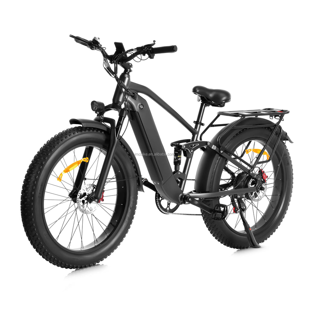 All Terrain 26-Inch Wheel Size Electric Hybrid Bike Steel Frame 1000W E-Bicycle Shimano Lithium Fat Tire Mountain Bike