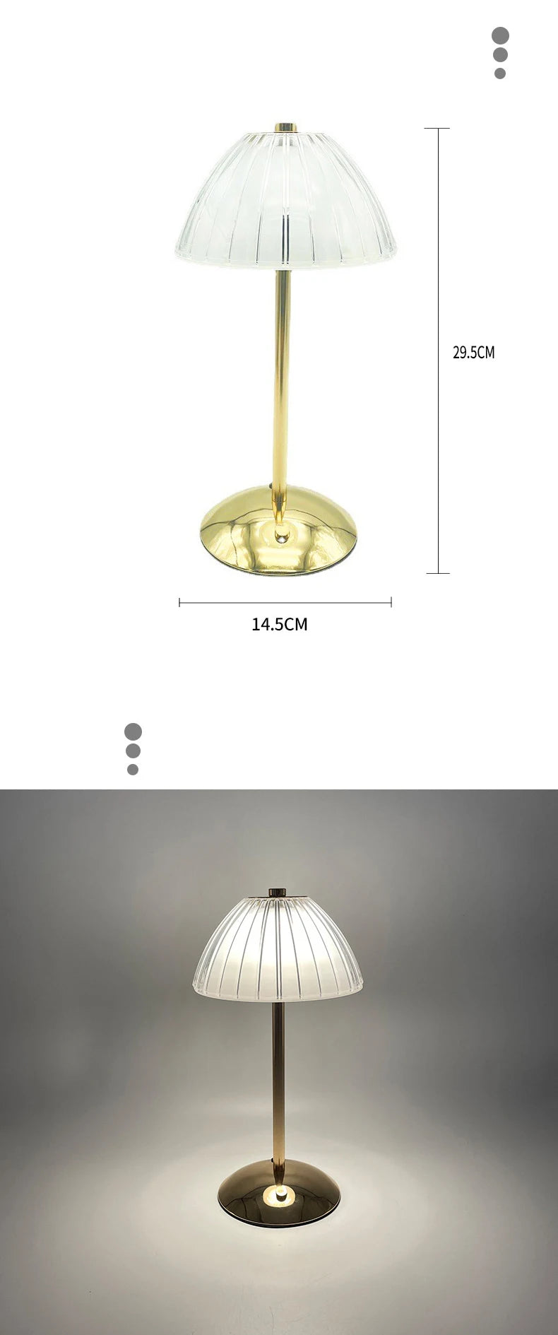 Nordic Crystal Rechargeable Table Lamp LED Bar Lamp Touch Dimmable Golden Desk Lamp Living Room Bedroom Hotel Lamp Bedside Lamp
