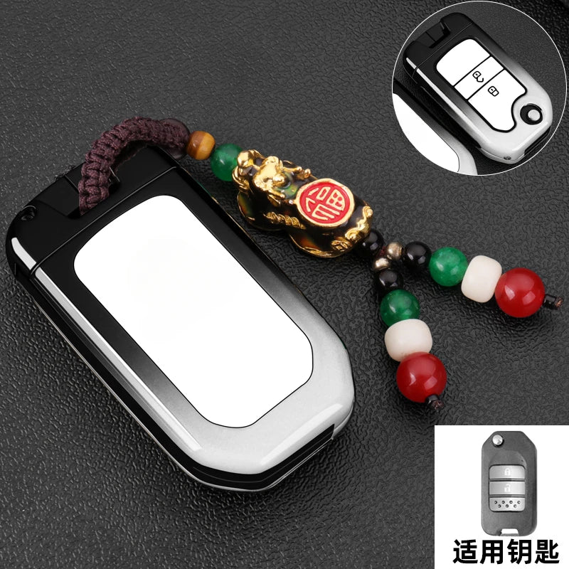 Car Key Fob Pocket Cover Case For Honda Civic CR-V HR-V Accord Jade Crider Odyssey 2015- 2018 Remote Protector Accessories