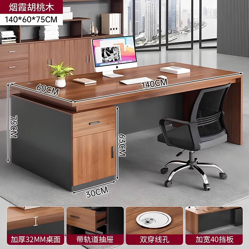 Cabinet Aesthetic Modern Desk Black Unique Gaming Computer Office Desk Design Writing Biurka Komputerowe Home Accessories