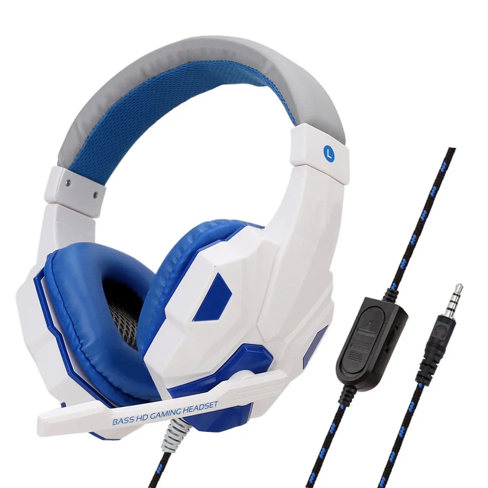 Adjustable Gamer Headset 120° Wired for PS4/PS5/Xbox/Smartphone/PC with Noise Cancelling Mic - Gaming Headphone
