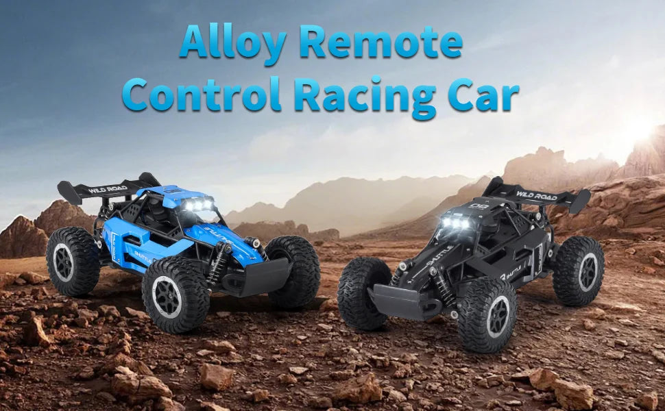 1:16 Scale Remote Control Monster Truck High Speeds 20KMH Off-Road RC Car with LED Lights for Adults Kids Durable Gift Ready for