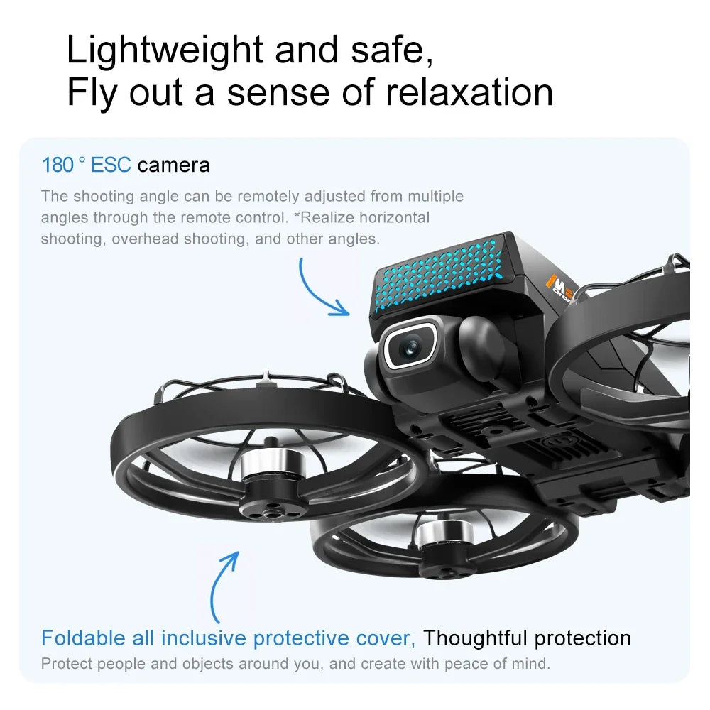 Aerial Photography Drone with 8K Camera -M8 GPS FPV Foldable Quadcopter Follow Me Mode Auto Return 5G WiFi RC Toy Gift for Adult