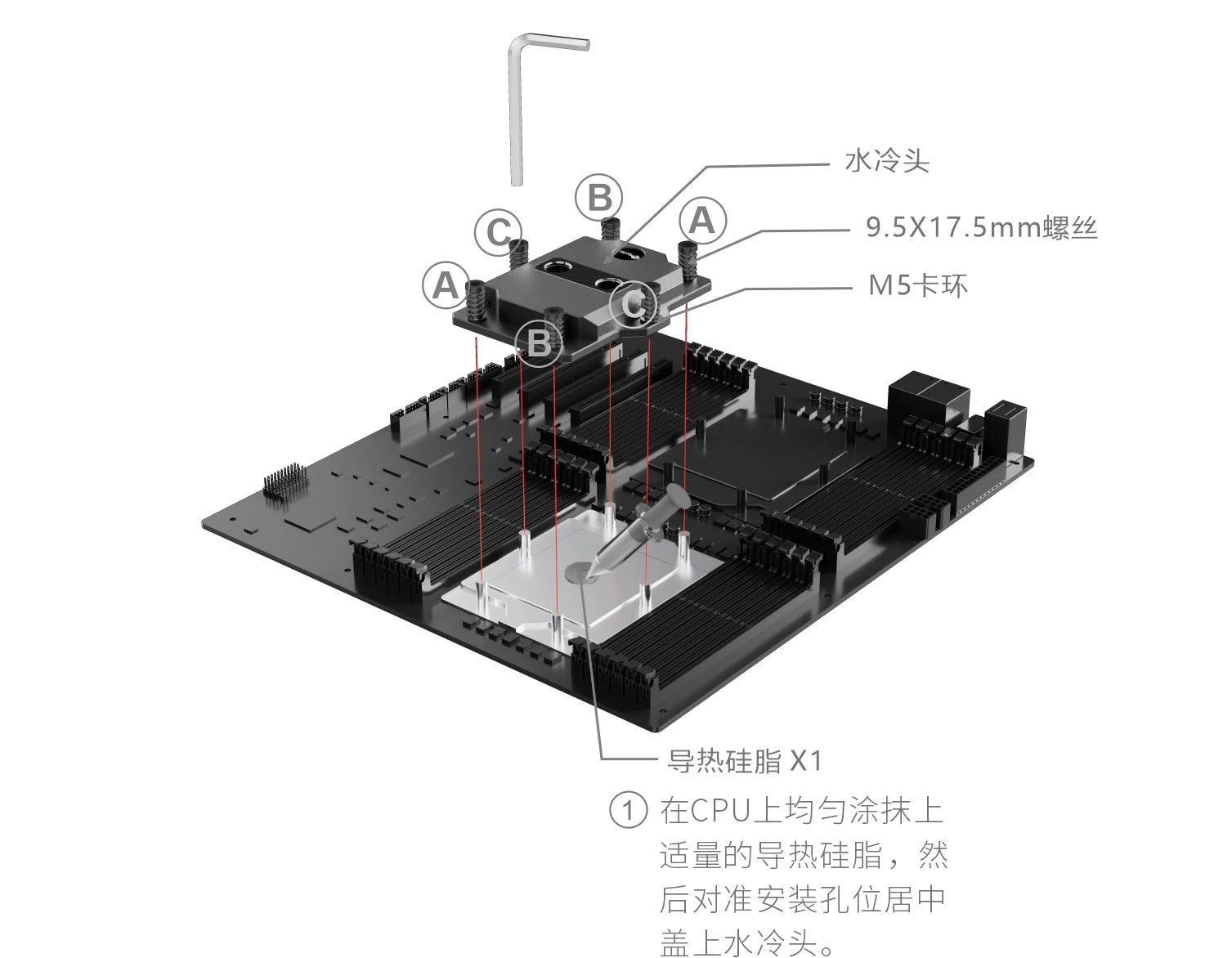 Bykski CPU-SP3-SR, CPU-SP5-SR CPU Water Block Use for AMD SP3 SP5 Server AI Cloud Computing Liquid Cooling All-Metal