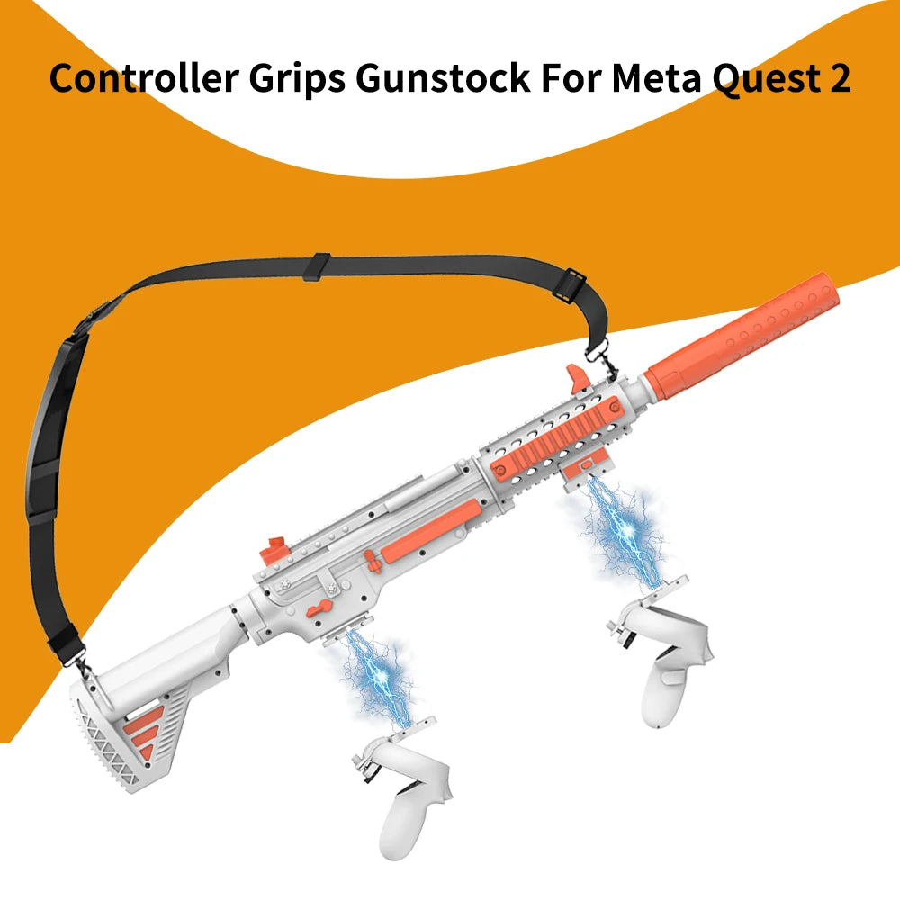 VR Shooting Games Accessories Magnetic VR Rifle Gun Stock For Oculus Quest 2 Magnet Bracket Improved VR Gaming Experience