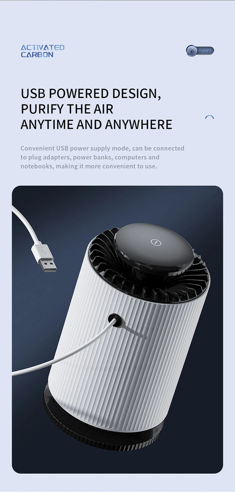 New Air Purifier For Removing Second-hand Smoke Mother And Baby Grade Pet Air Purifier Small Appliances Activated Carbon Filter