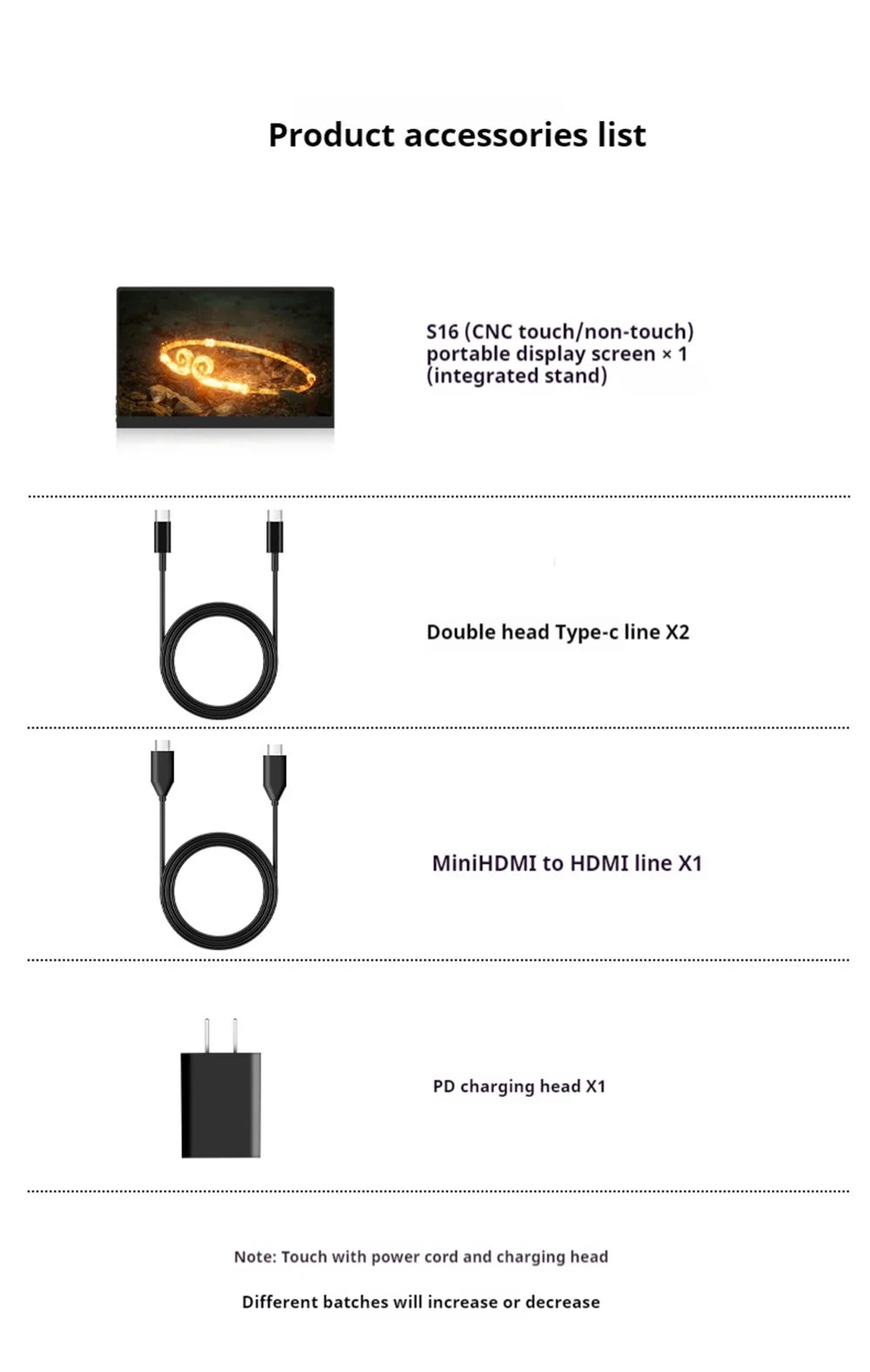 3K 16inch Portable Monitor 2880*1800 450d/m2 100%DCI-P3 For Laptop Second Screen HDMI-Compatible Games Expand Display