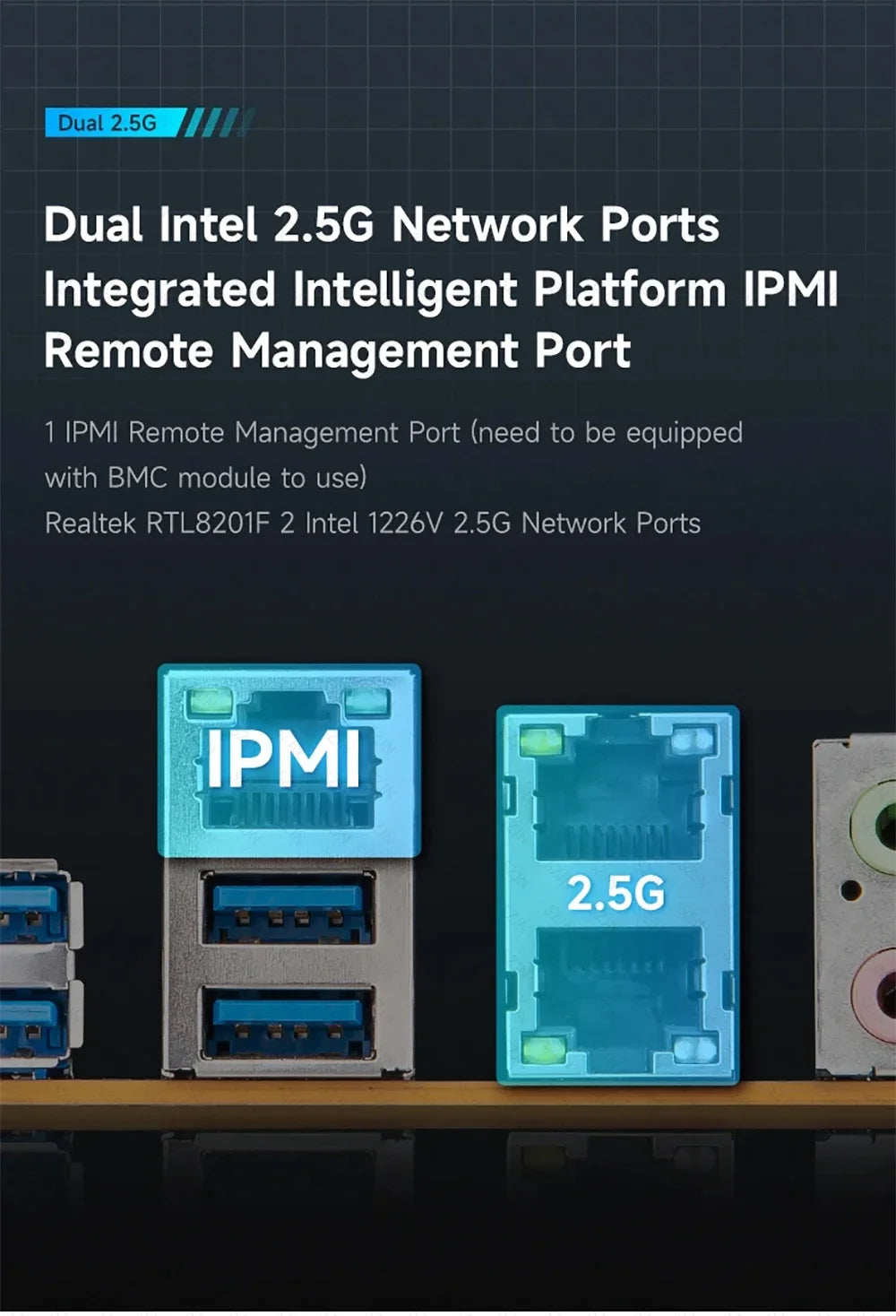 HUANANZHI H12D-8D Motherboard Set EPYC Server Kit with IPMI AMD EPYC 7002 7003 Series CPU 8 Channel Memory Dual 2.5G Network