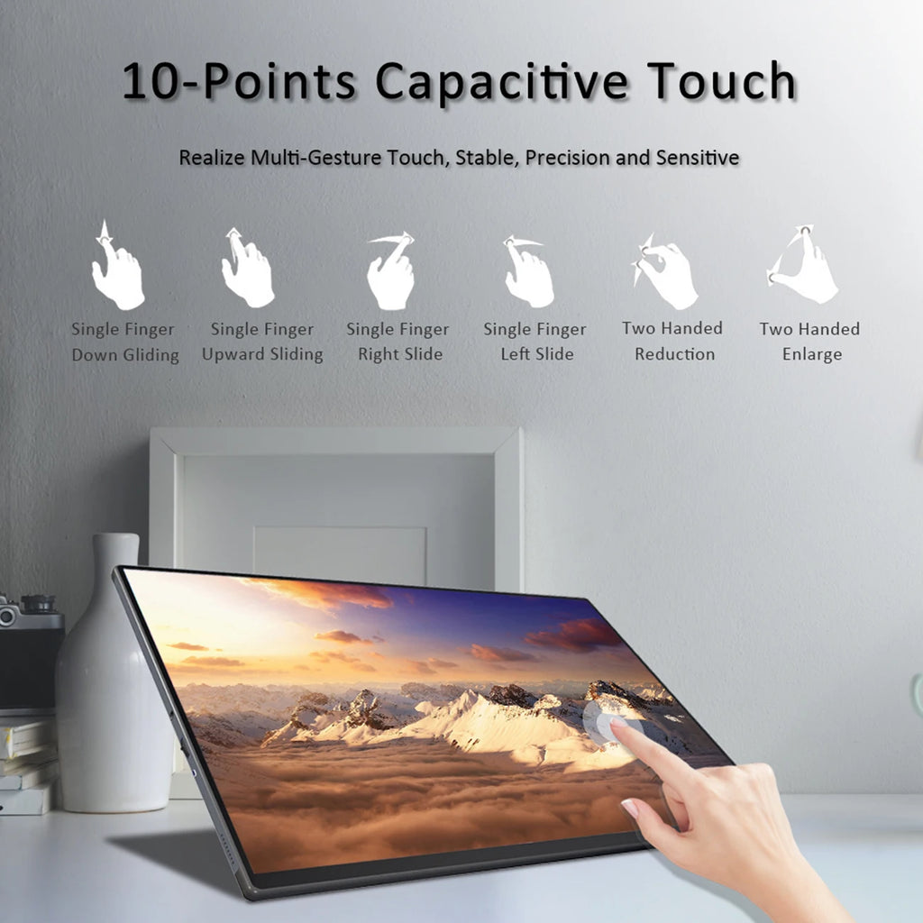 SIBOLAN 15.6" 4K OLED Portable Monitor UHD Matte Metal External Screen with 100% sRGB USB C HDMI for Phone,Laptop,Mini PC,PS4/5