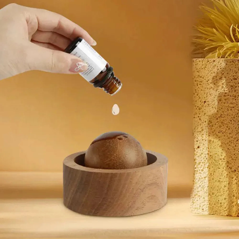 Wooden Essential Oil Diffusers - Spherical Design Natural Fragrance Dispersion Bedroom Decor Diffuser for Room Bedroom Fragrance