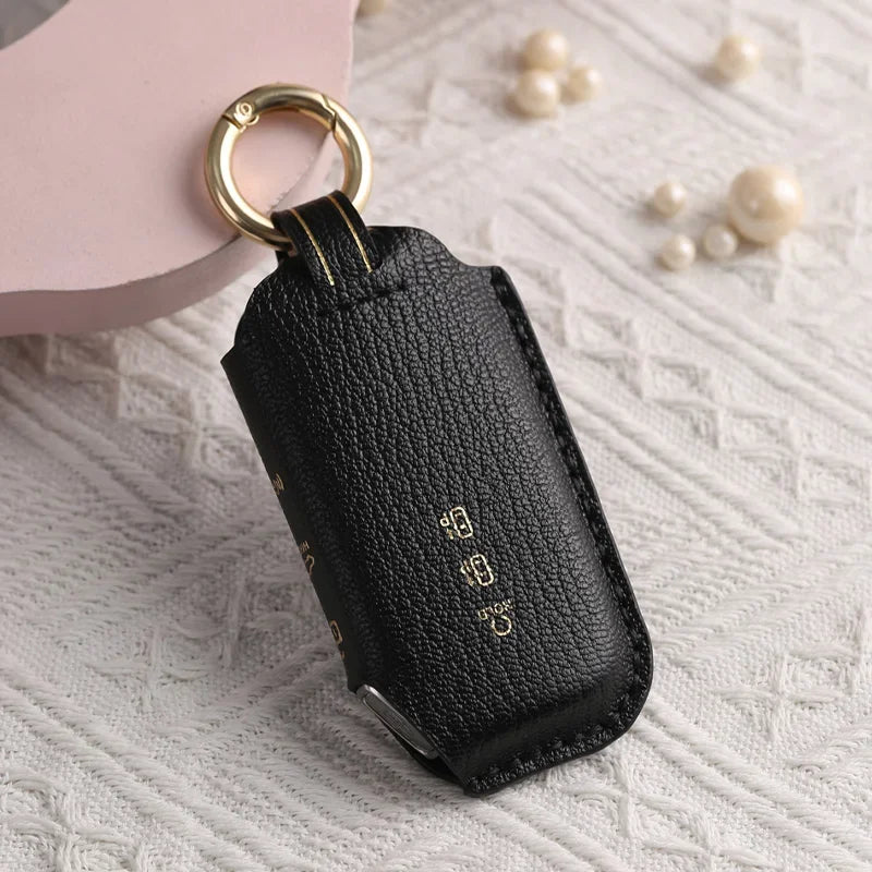 Leather Car Key Case Fob Cover for Kia Sportage Ray Sorento Soul Telluride Cerato K5 K8 K3 KX3 KX7 Seltos 2020-2022 Carnival