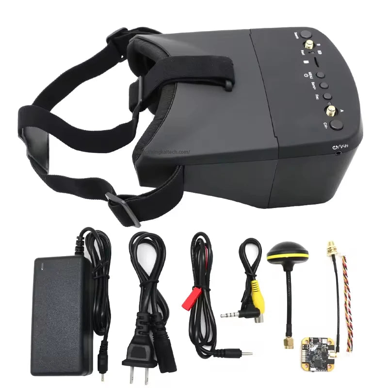 5.8G 40CH FPV Goggles 5 Inch 800*480 Video Headset EV800D HD DVR Diversity FPV Goggles With Battery For RC Model RC FPV Drone