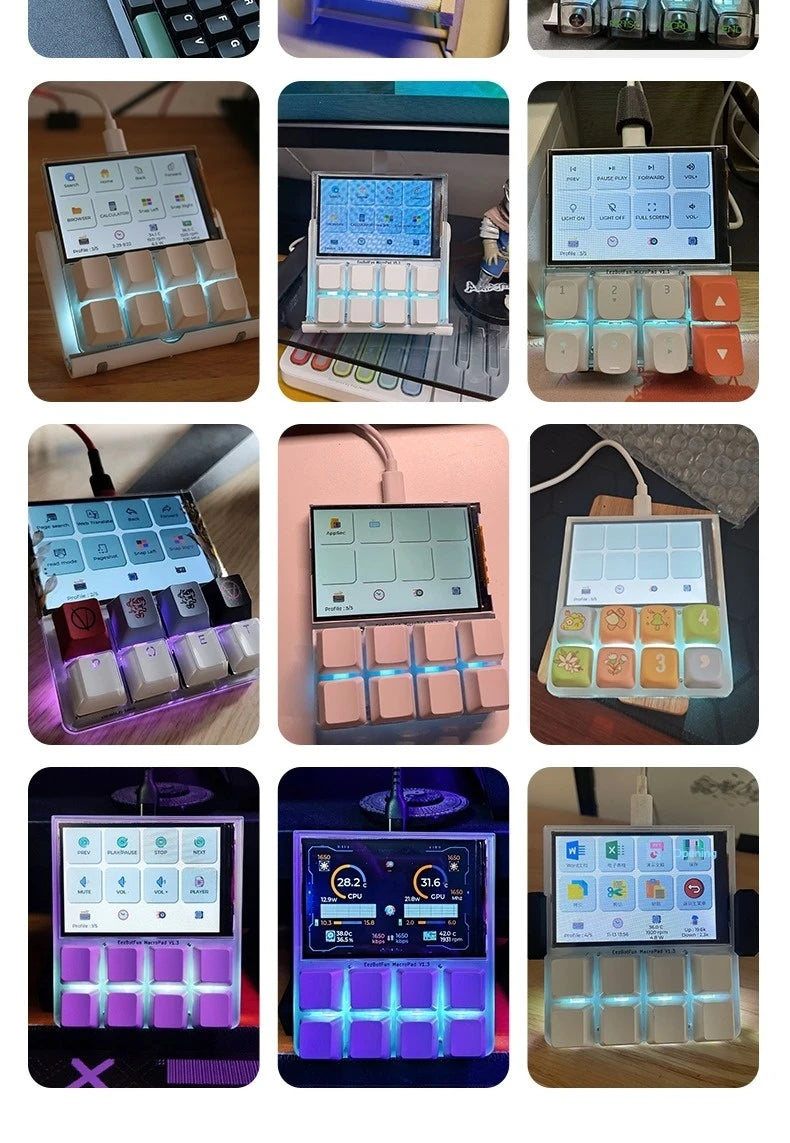 2025Designer Shortcut Keyboard Programmable With Screen RGB Streamdeck Desktop Smart Console USB Sub-Screen Tablet Laptop Office