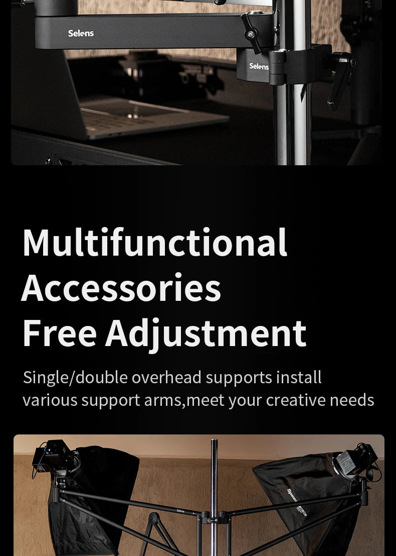 Selens Newest Multifunctional Adjustable Video Equipment Stand Build Exclusive Space Photo Studio Kits Photography Accessories