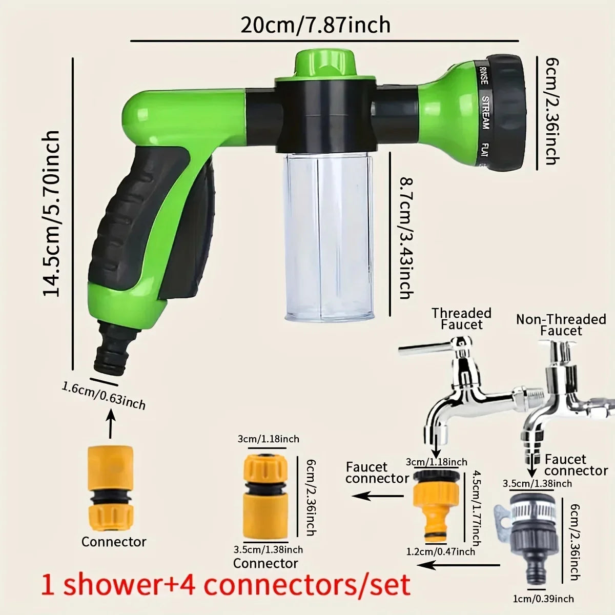 5pcs Pet Grooming Tool Set: Make Bathing Your Dog or Cat Easier with Hose Spray Nozzle, Foamer, Soap Dispenser & More!