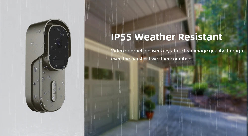 Tuya Video Doorbell WiFi Wireless Door Bell DC AC Battery Powered 1080P 2MP Waterproof with Alexa Door bell Camerar Smart Home