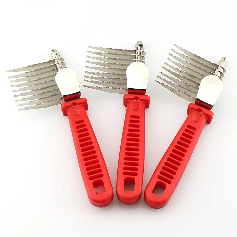 Dog Comb Pet Grooming Tools Dog Rake Comb Trimmer Stainless Steel Cat Dog Comb for Dematting Removing Dead Matted & Knotted Hair