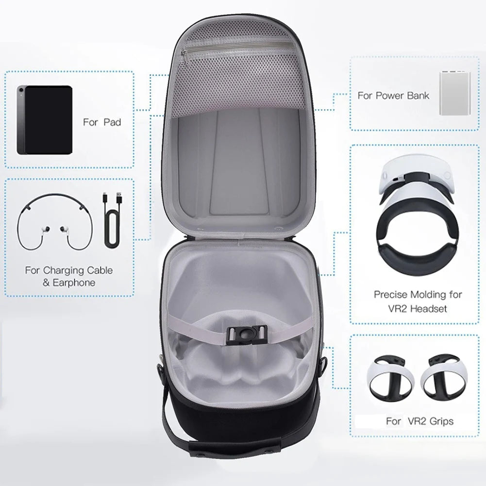Storage Bag For PS VR2 VR Headset Handbag Shockproof Carrying Case Waterproof Protective Cover