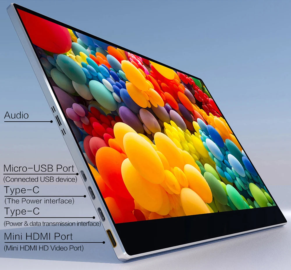 SIBOLAN 15.6" 4K OLED Portable Monitor UHD Matte Metal External Screen with 100% sRGB USB C HDMI for Phone,Laptop,Mini PC,PS4/5