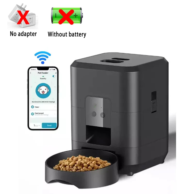 Automatic Feed Dispenser For Pets 2L Intelligent Feed Dispersion For Cats And Dogs Regular Quantitative Feeding With Recording