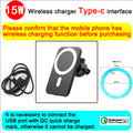 Magnetic Wireless Car Charger Air Vent Clip Phone Holder For Magsafe iPhone17 16 15 14 13 12 Pro Max Fast Car Charging Stand