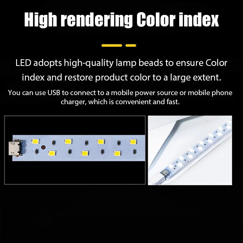 Photography LED Light Room Photo Studio Light 6 Color Backdrops Photobox For DSLR Camera Portable Folding Photobox Photography