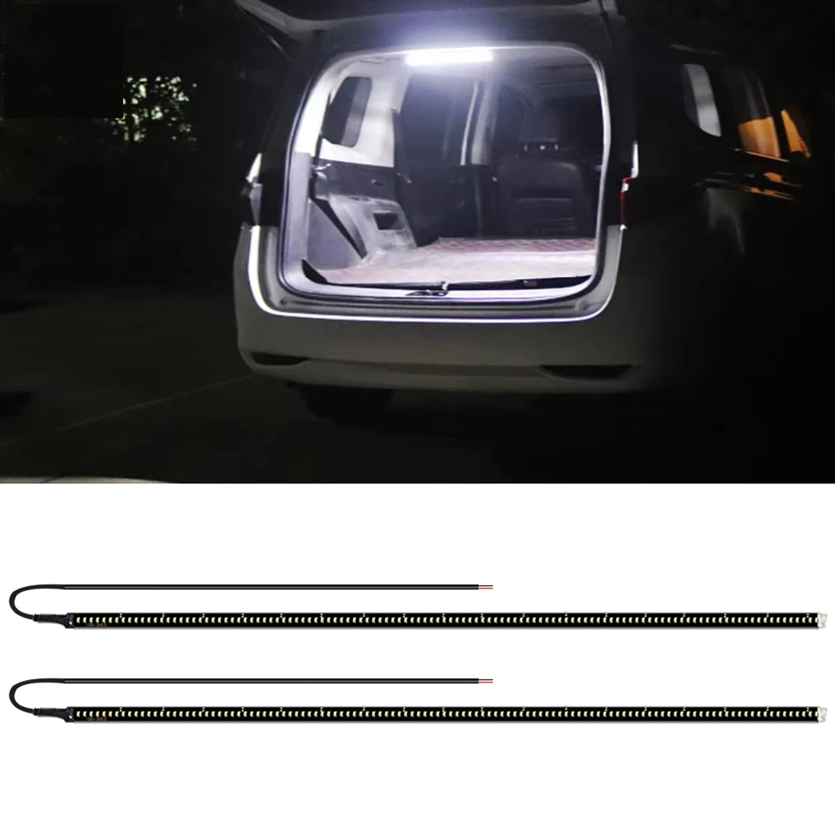 Car Side LED Light,17.8''-39.4'' Exterior Aluminum PCB Waterproof Work light strip, Night camping light strip, Indoor deco 2pcs