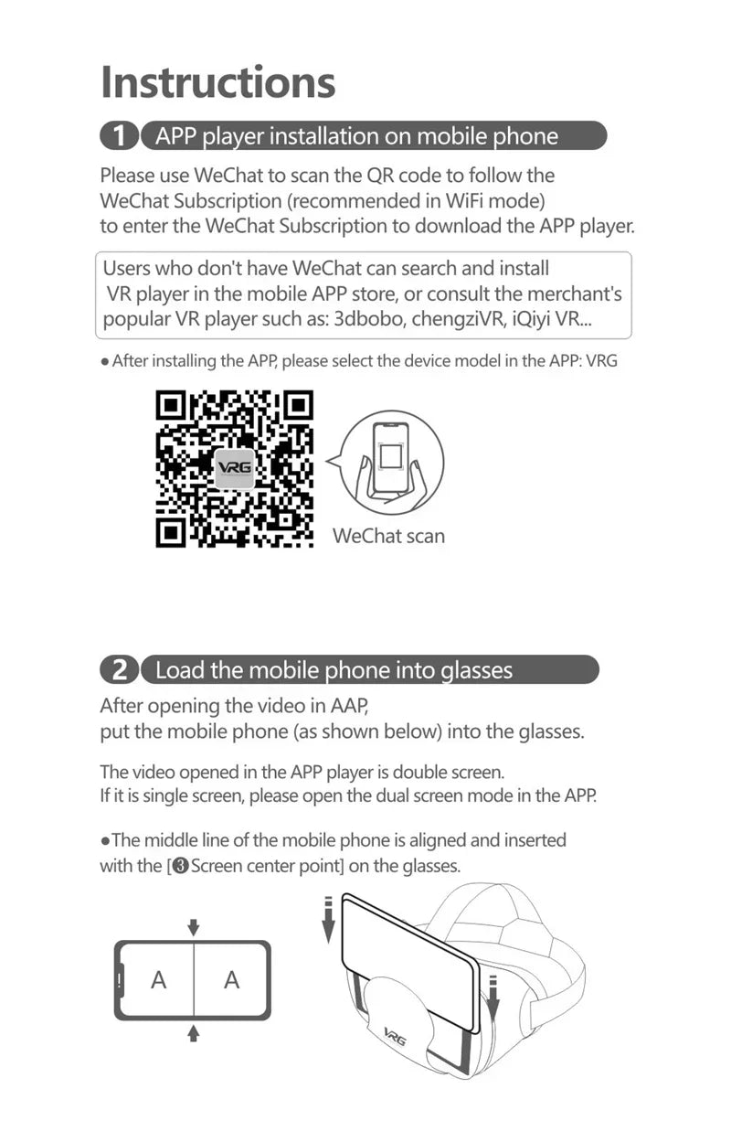 VRG Pro VR Glasses Virtual Reality Headset Devices Viar 3D Goggles AR Glasses Smart Lenses For  5-7'Smartphone Cell Phone