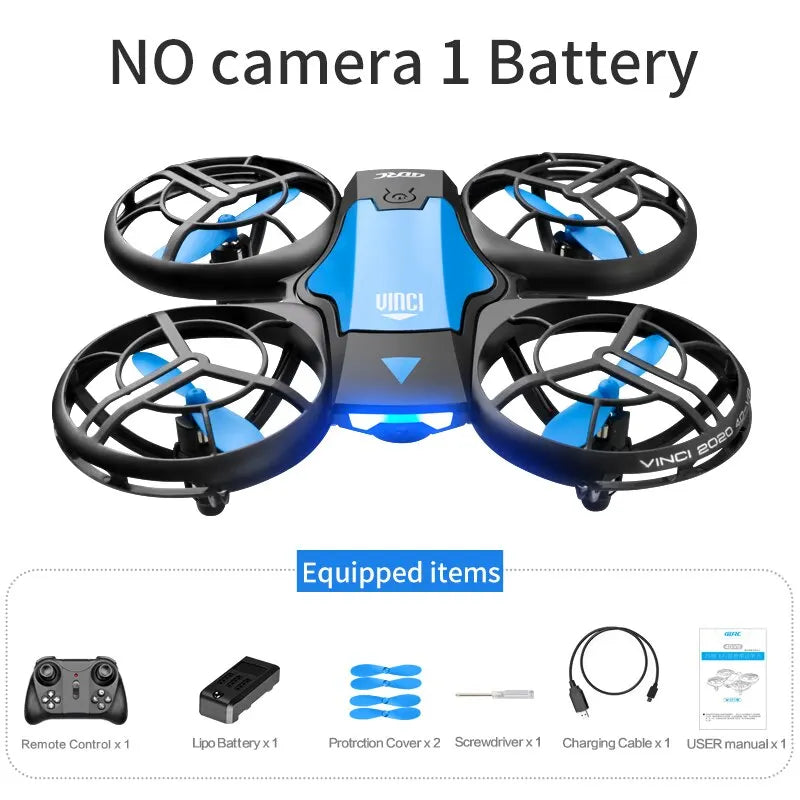 4DRC V8 New Mini Quadcopter Drone - 4K HD Wide Angle Camera, WiFi FPV Remote Control, Height Hold, 4-Axis RC Aircraft Kids' Toy