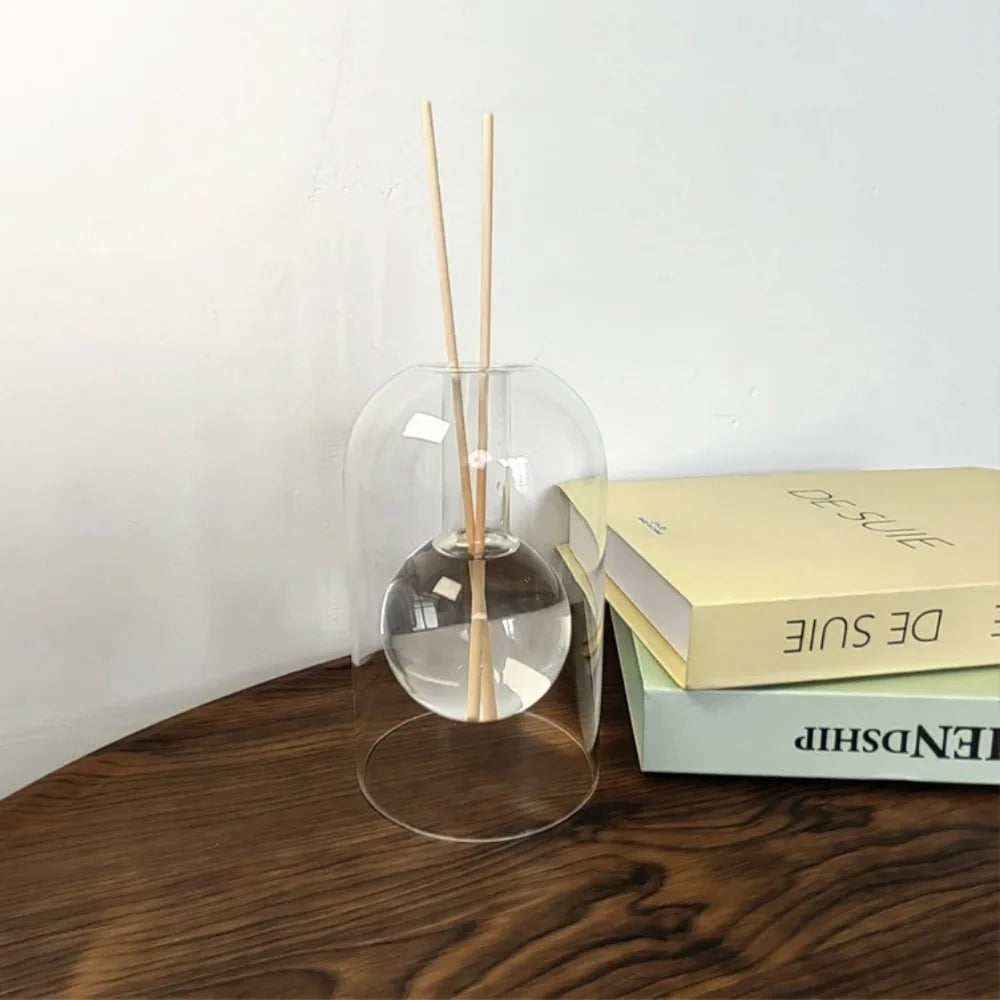 Aromatherapy Diffuser Bottle Glass Essential Oil with Diffusers Sticks 130/200ML Home Storage Transaprent Containers Bottle