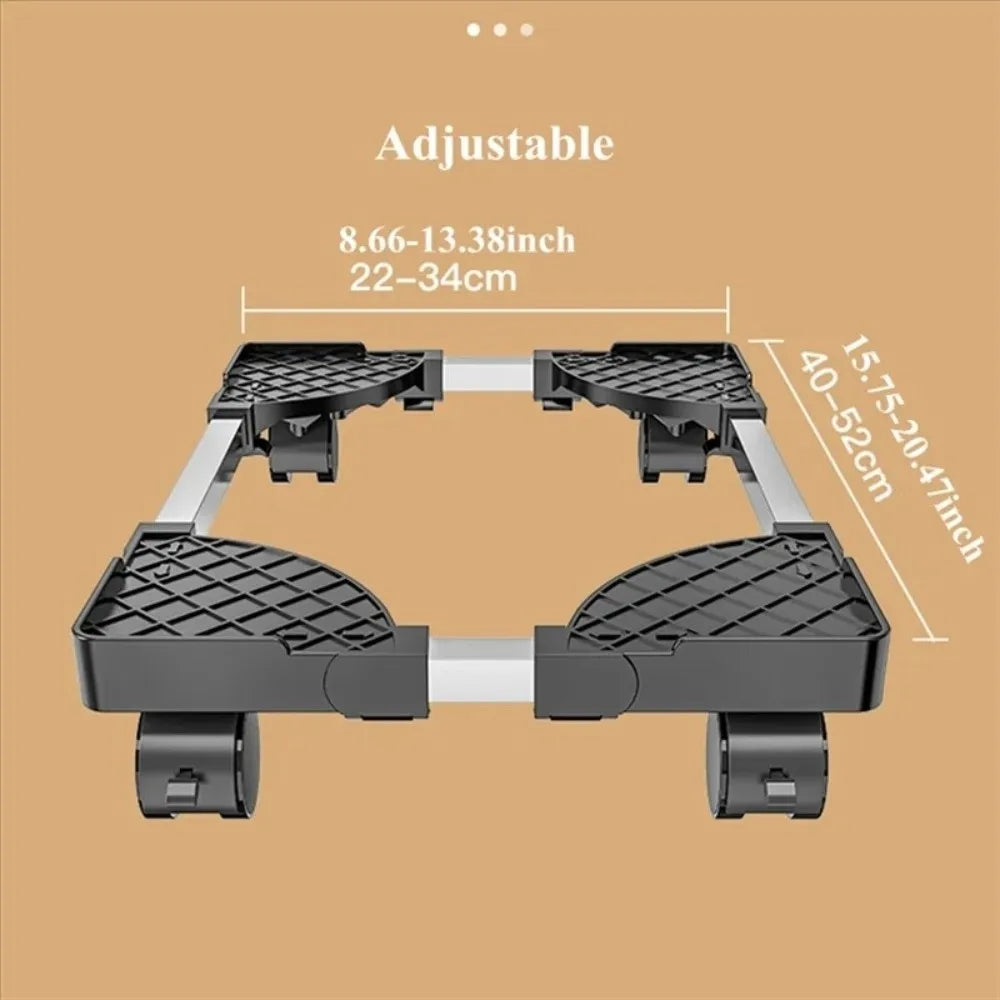 Desktop Stand Adjustable Mobile CPU Stand Scalable Stable CPU Stand with Universal Wheels Computer Mainframe Rack Office