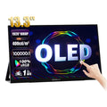 ZEUSLAP 13.3inch OLED Anti-glare Touch Portable Monitor for DeX Phone, Switch, PS5, Laptop PC Second Display with Kickstand