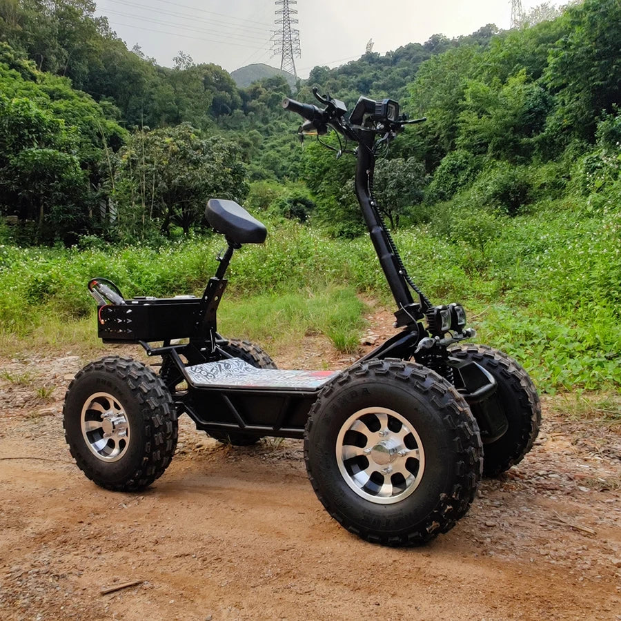 Travel Electric Scooter 60v 60ah 21 inch 10000W 4 Wheel Folding Adult All Terrain Vehicle Quad Wheel Scooter 4x4 All Terrain