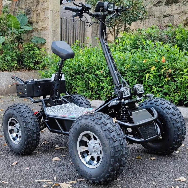 Travel Electric Scooter 60v 60ah 21 inch 10000W 4 Wheel Folding Adult All Terrain Vehicle Quad Wheel Scooter 4x4 All Terrain