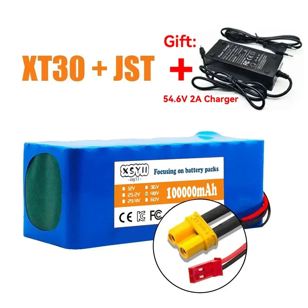 Genuine 48V 100Ah Motorized Scooter Battery 500W Citycoco with BMS Original Folding Car Battery 13s2p Lithium Battery Pack