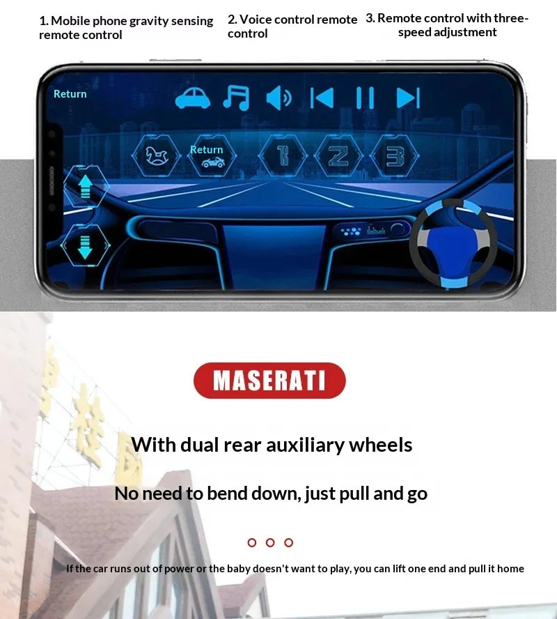 12V Big Battery 4 Drive Load 50KG New Children's Electric Vehicle Remote Control Charging Baby Toy Car Seatable Carriage