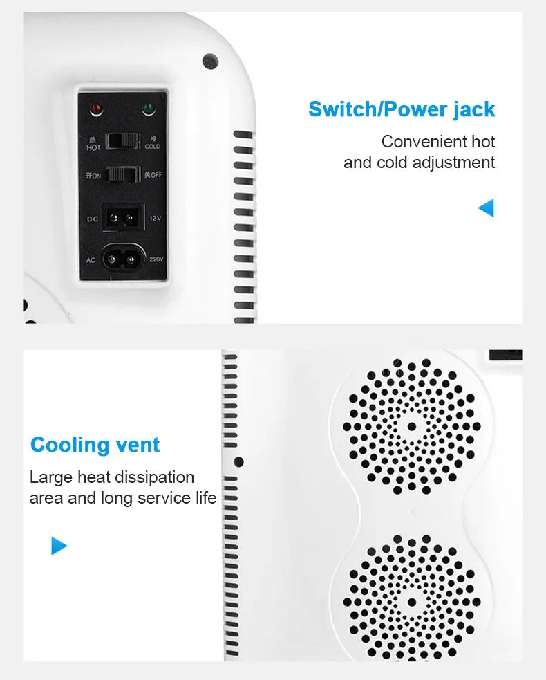 12V/220V Mini Fridge Refrigerator Beauty Cooler Warmer Refrigerators Constant Temperature Skincare Preservation for HOME CAR