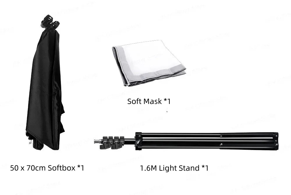 Photography Softbox Lighting Kits 50x70CM Professional Continuous Light System Soft Box For Photo Studio Equipment