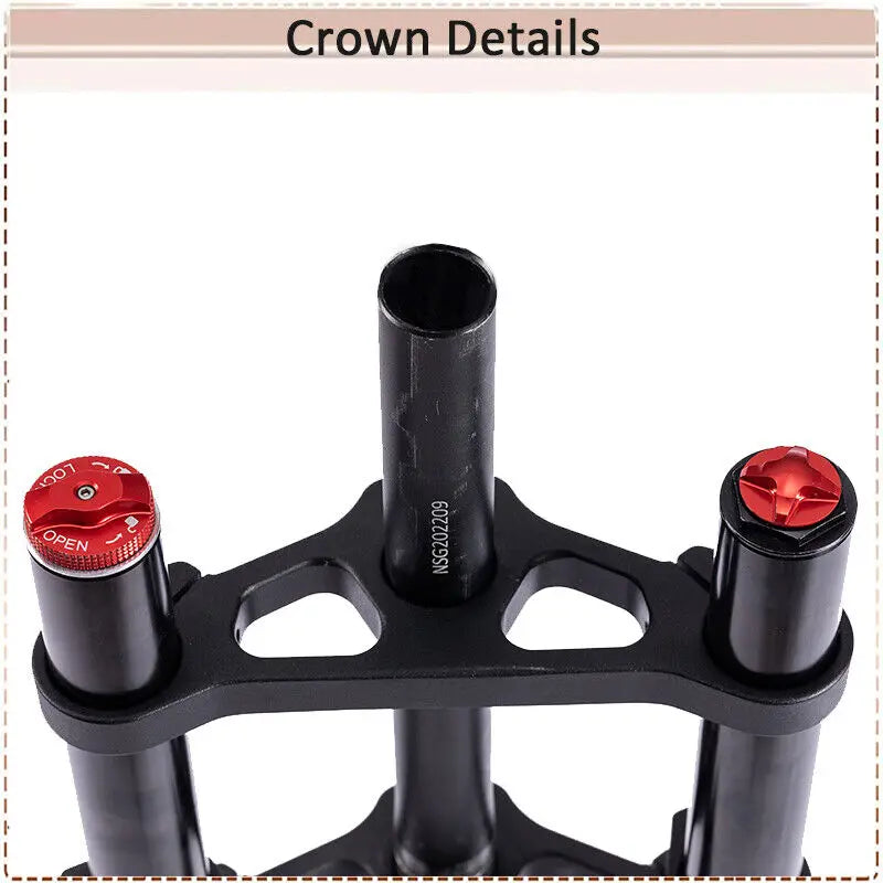 BUCKLOS Snow Fat Bike Fork 20*4.0 Inch / 26*4.0 Inch Air Suspension Fork Travel 180mm Double Shoulder E-Bike Fork Bicycle Parts
