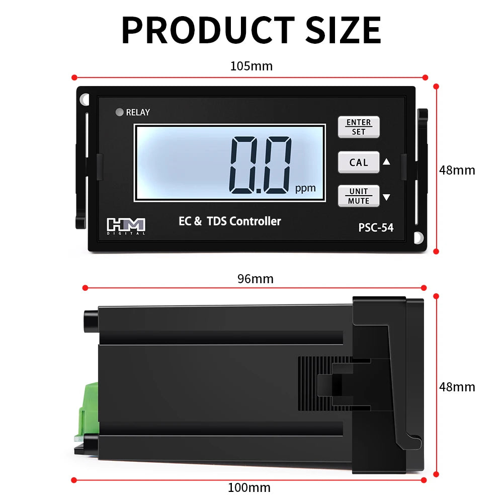 EC & TDS Monitor Controller Online Conductivity Meter Industrial Water Treatment Conductivity EC PH Conductivity Controller