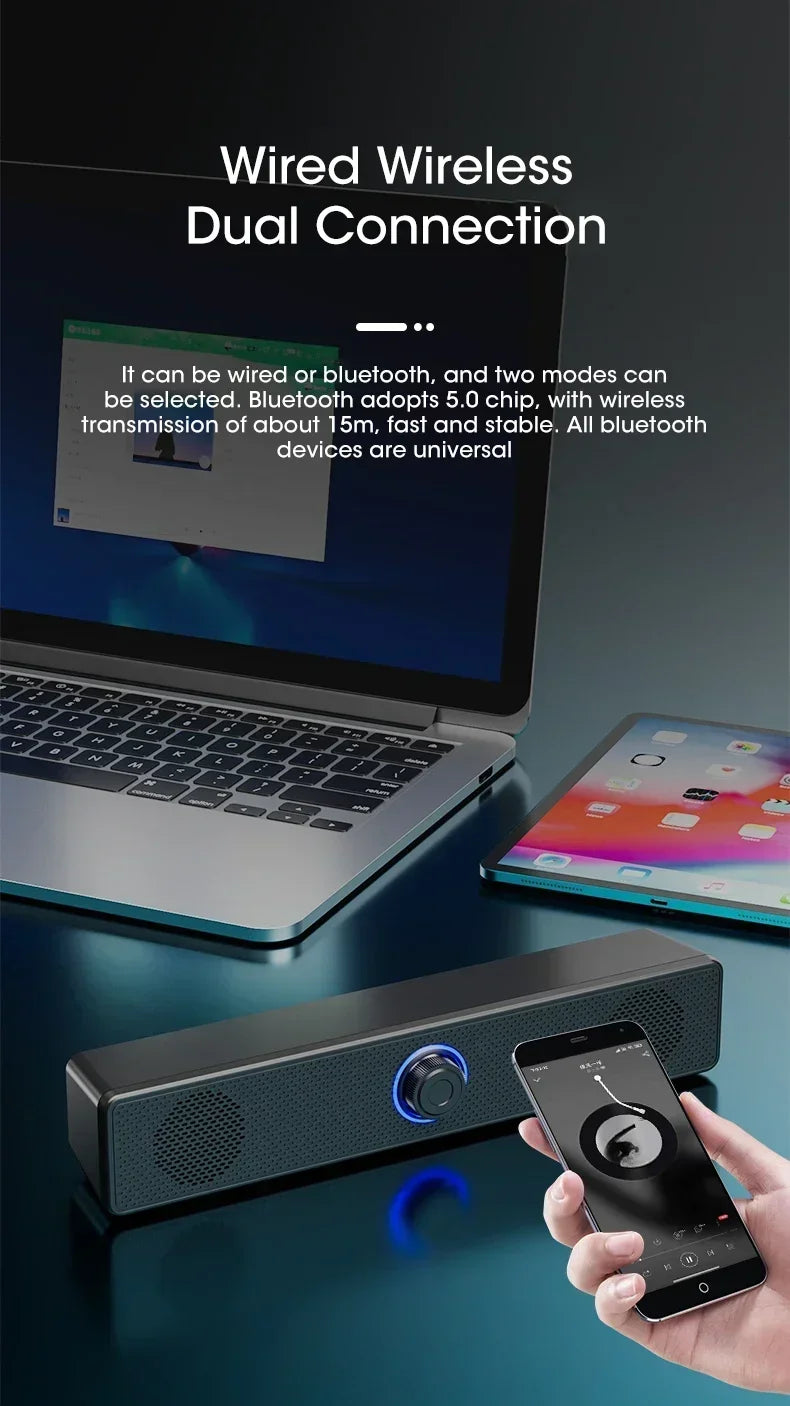 Computer Desktop High-quality 4D Surround Speaker Bluetooth Wired Dual-purpose High-volume Microphone Two-in-one Speaker