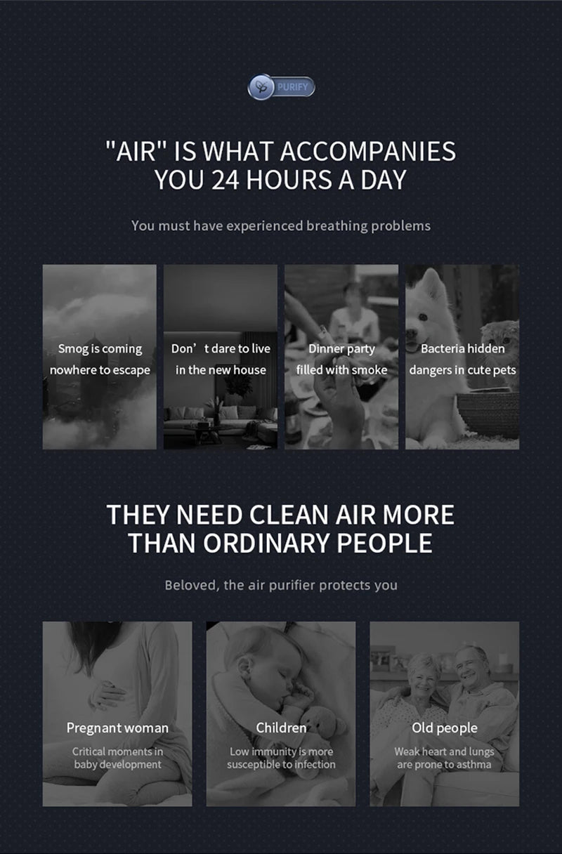 New Air Purifier For Removing Second-hand Smoke Mother And Baby Grade Pet Air Purifier Small Appliances Activated Carbon Filter