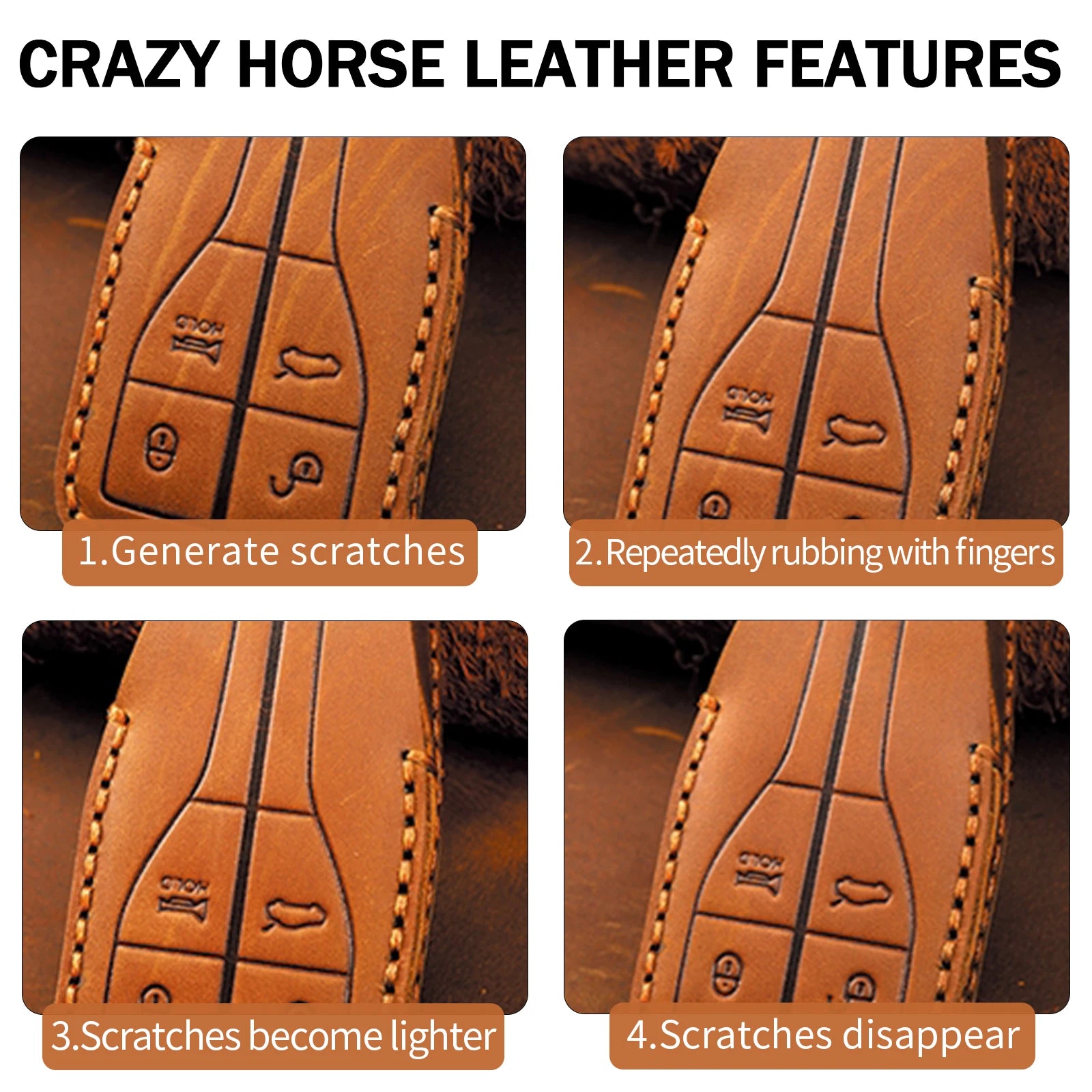 Key Fob Cover Leather Car Key Cover with Keychain for Renault Clio Espace 5 Master Bus Talisman Megane USW Fluence Duster Megan