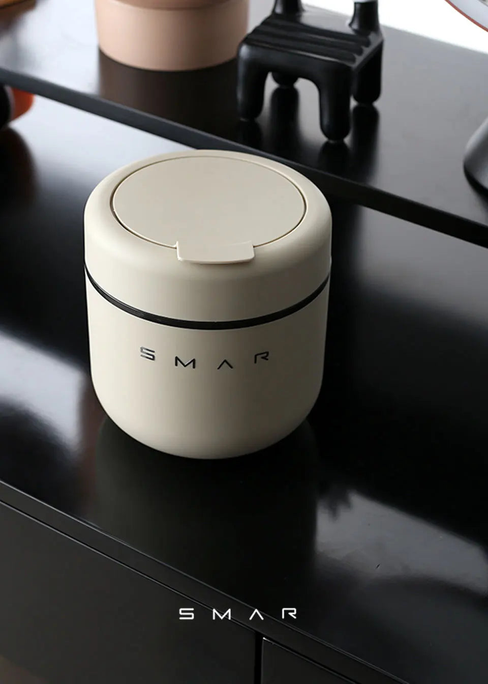 Desktop trash can Cute small new mini home desk office desk creative cover